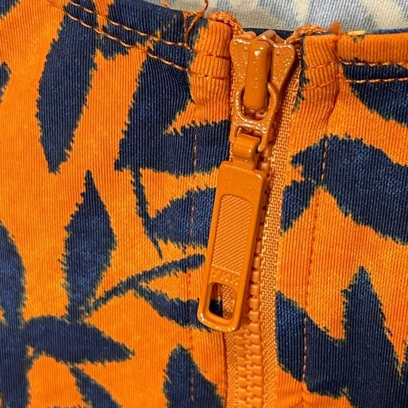 Garnet Hill Long Sleeve Half Zip Rash Guard Swim Shirt UV Protection Tropical - Picture 6 of 6